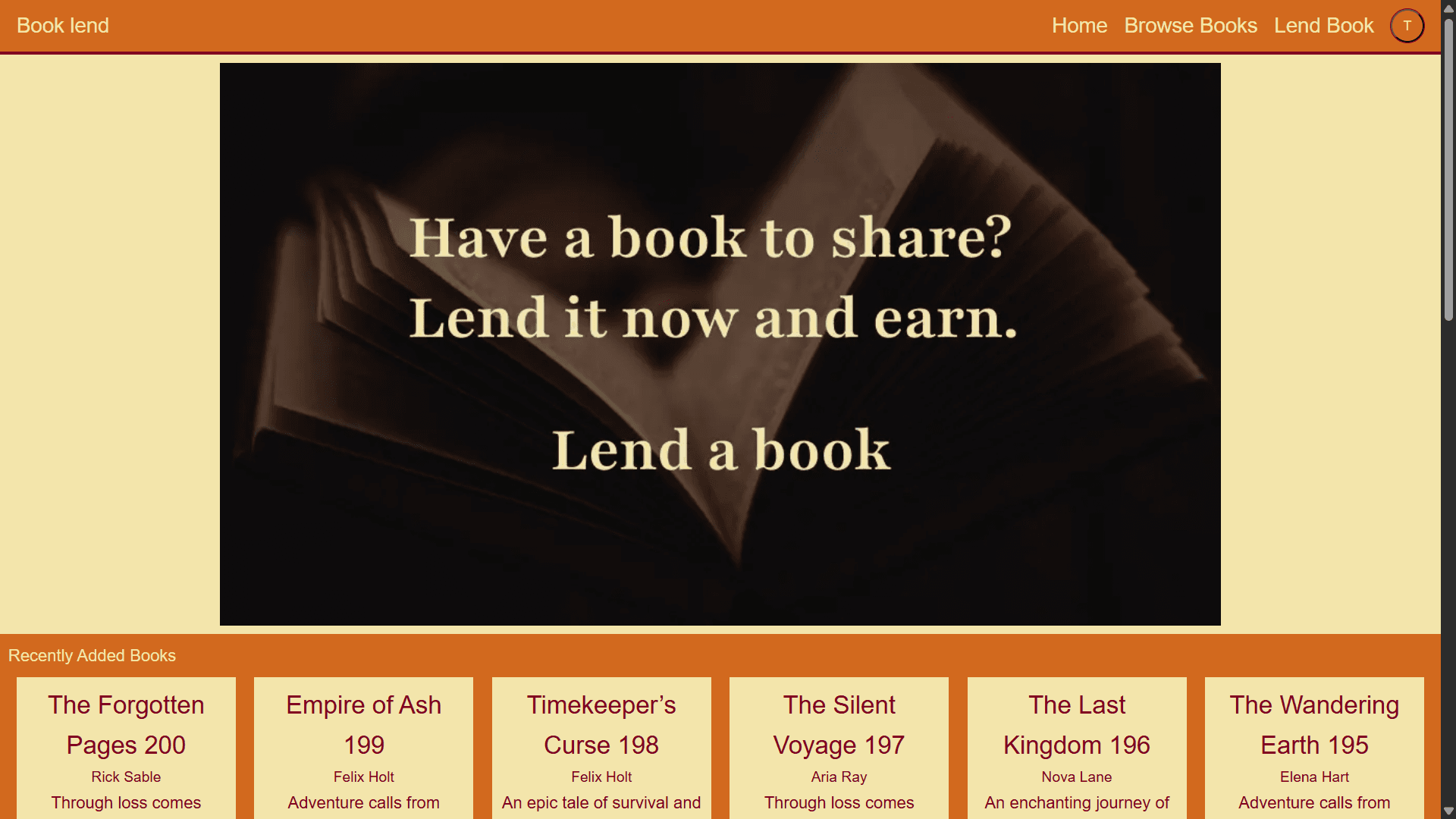 Book Lend (Book Lending App)